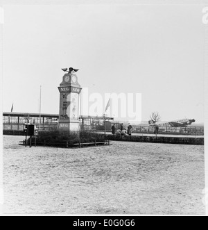 Aéroport de Tempelhof à Berlin, Allemagne, 1937 Banque D'Images