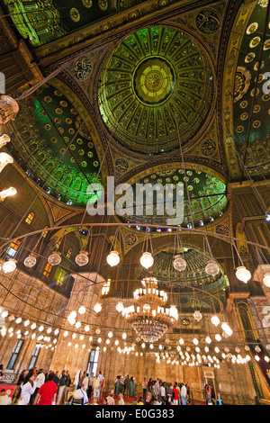 L'Egypte, Le Caire. Mohammed Ali Moschee. Photographie intérieur., Spanien, Kairo. Mohammed Ali Moschee. Innenaufnahme. Banque D'Images