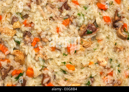 La viande de poulet avec pilaf Banque D'Images