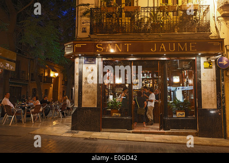 Bar, Calle Caballeros, province de Valence, Valence, Espagne Banque D'Images