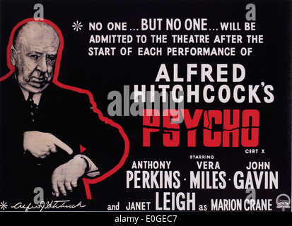 Psycho - Alfred Hitchcock - Original Movie Poster Banque D'Images