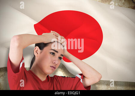 Déçu football fan à la bas Banque D'Images