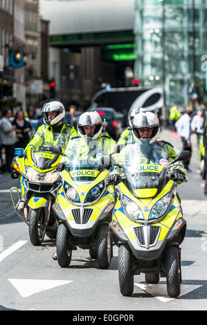 London Metropolitan Police moto. Banque D'Images