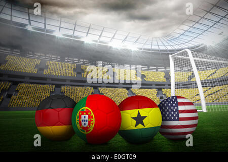 De ballons de couleurs dans le groupe g de la coupe du monde Banque D'Images