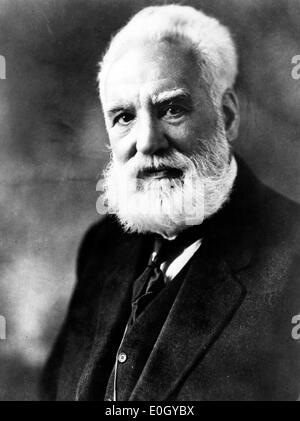 Portrait de l'inventeur du téléphone, Alexander Graham Bell Banque D'Images