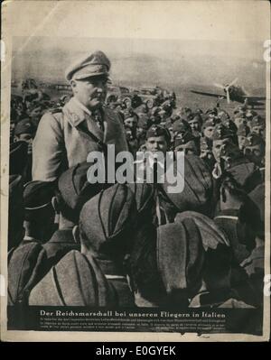 Jan 1, 1940 - Hermann Goering parlant aux membres de la Luftwaffe. date exacte inconnue / Banque D'Images