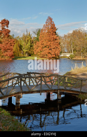 Woerlitzer ponts im Park, Saxe-Anhalt, Allemagne Banque D'Images