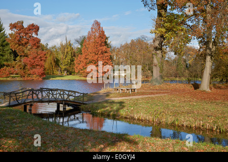 Woerlitzer ponts im Park, Saxe-Anhalt, Allemagne Banque D'Images