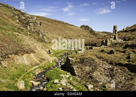 South West Coast Path, Cape Cornwall à Botallack Banque D'Images