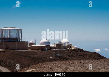 Situé à l'observatoire sur le dessus de Haleakala sur Maui Banque D'Images