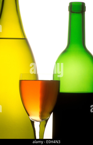 - Vin rouge, rosé et blanc Banque D'Images