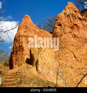 Vallée des Saints rock formations, Solignat, Puy de Dome, Auvergne, France Banque D'Images