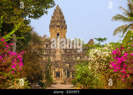 Temple Prasat Bakong complexe à Angkor Wat, Siem Reap, Cambodge Banque D'Images