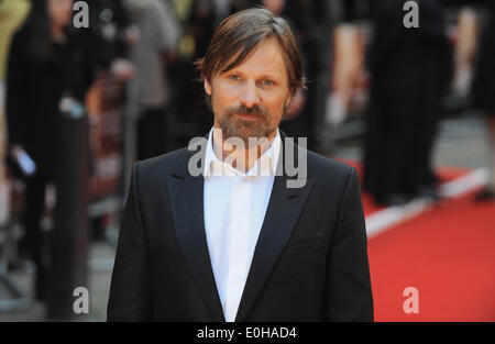 Londres, Royaume-Uni. 13 mai, 2014. Viggo Mortensen arrive pour le UK Premiere de "deux visages de janvier' au Curzon Mayfair. Credit : Ferdaus Shamim/ZUMA/ZUMAPRESS.com/Alamy fil Live News Banque D'Images