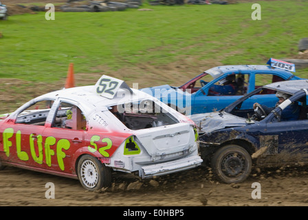 Sport : Banger Racing à Stansted Angleterre Essex Raceway Banque D'Images