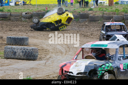 Sport : Banger Racing à Stansted Angleterre Essex Raceway Banque D'Images