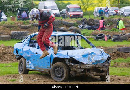 Sport : Banger Racing à Stansted Angleterre Essex Raceway Banque D'Images