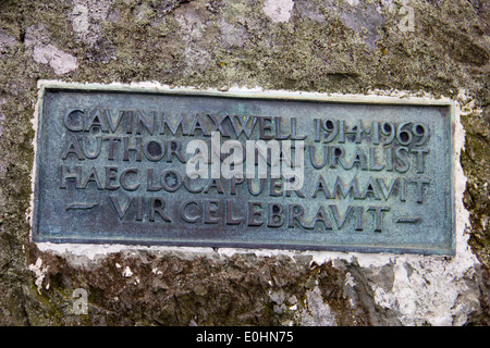 Otter Plaque commémorative en Monreith , Dumfries et Galloway - Ecosse Banque D'Images