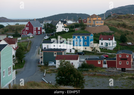 Maisons dans la Trinité, péninsule de Bonavista, Terre-Neuve et Labrador, Canada Banque D'Images