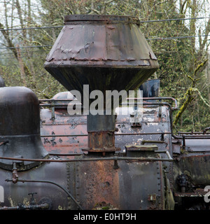 Locomotive au Musée du chemin de fer du nord-ouest, Snoqualmie, Washington State, USA Banque D'Images