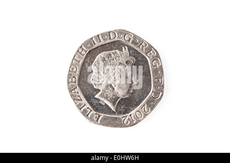 20 pence sterling coin Banque D'Images