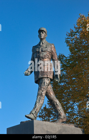 Le général Charles de Gaulle statue à Varsovie, Pologne Banque D'Images