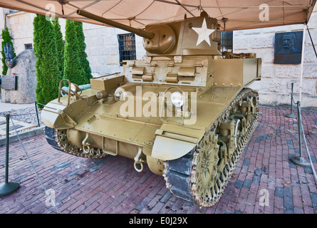 M3A1 Stuart III, char léger, Musée de l'armée polonaise à Varsovie, Pologne Banque D'Images