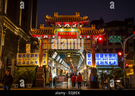 Rue du Marché de nuit de Huaxi Tourisme à Taiwan Banque D'Images