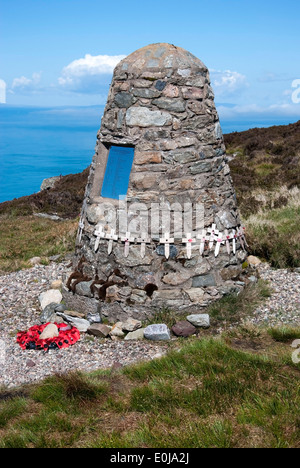 1994 L'écrasement d'un hélicoptère Chinook de la RAF Monument commémoratif Mull of Kintyre en Écosse Banque D'Images