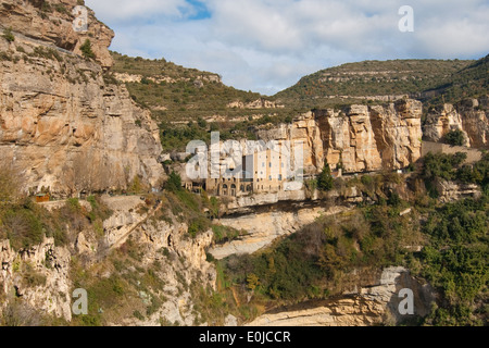 Paysage culturel de Sant Miquel del Fai à Bigues i Riells, en Catalogne. Banque D'Images