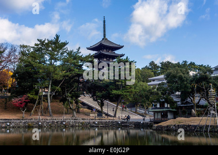 Kohfukuji la pagode à cinq étages, Nara, Japon Banque D'Images