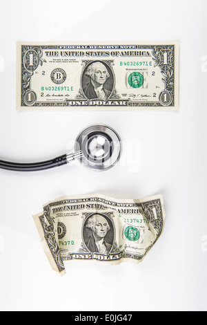 Le dollar US de la lumière, de l'US Dollar Schein Banque D'Images