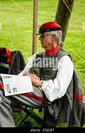 La batterie du charpentier, 12 livres, l'équipage d'obusiers de montagne Guerre civile Fairfax, Blenheim, Journée historique vieux Lee Highway, Fairfax, VA Banque D'Images