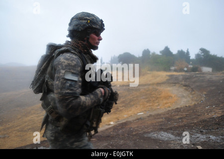 Le sergent de l'armée américaine. William Farmer avec Bandit Troop, 1er Escadron 9e régiment de cavalerie, 4 Brigade, Division de cavalerie pro Banque D'Images