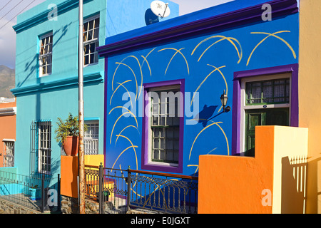 Farbige Haeuser à Bo Kaap, malayisch moslimisches, Viertel, Cape Town, Western Cape, Cap Ouest, Suedafrika, Afrika Banque D'Images