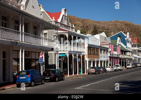 Rue principale de Simon's Town, Cape Town, Western Cape, Afrique du Sud Banque D'Images