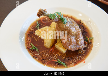 Confit de canard rôti, Bangkok, Thaïlande Banque D'Images