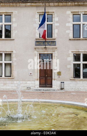 Détail de la façade de la Mairie de Nérac, Nérac, Lot-et-Garonne, France Banque D'Images