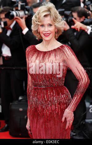 Cannes, France. 14 mai, 2014. Jane Fonda participant à la "Grace de Monaco" premiere et cérémonie d ouverture au 67ème Festival de Cannes le 14 mai 2014/photo : dpa Crédit alliance photo alliance/Alamy Live News Banque D'Images