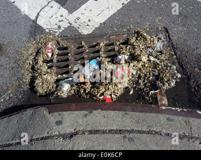 Le colmatage de l'eau pluvial à New York quartier de Chelsea le dimanche, Mai 11, 2014. (© Richard B. Levine) Banque D'Images