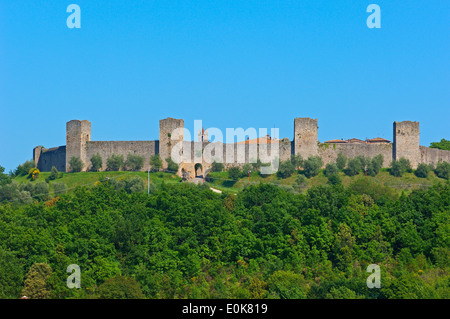 Monteriggioni, Province de Sienne, Toscane, Italie, Europe Banque D'Images