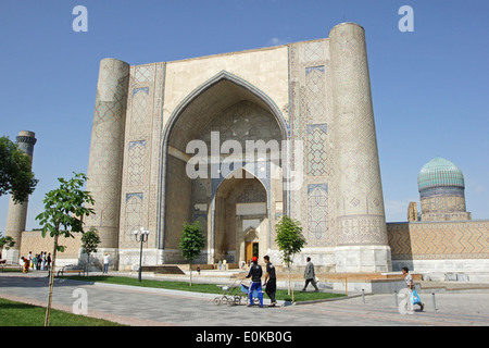 Mosquée, Samarkand, Ouzbékistan, l'Asie Banque D'Images