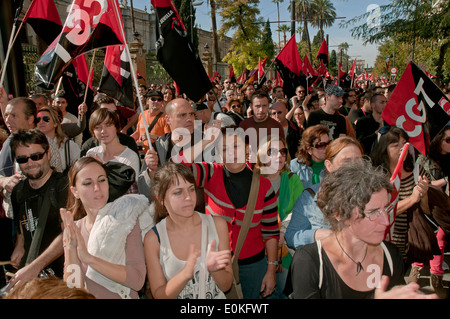 Grève générale, le 14 novembre 2012, Séville, Espagne, Europe Banque D'Images