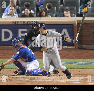 Flushing, New York, USA. 14 mai, 2014. Masahiro Tanaka (Yankees) MLB : Masahiro Tanaka de chauves-souris les Yankees de New York en ligue majeure de baseball pendant les match contre les Mets de New York au Citi Field à Flushing, New York, United States . Credit : AFLO/Alamy Live News Banque D'Images