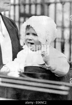 La reine Elizabeth II comme un bébé à Londres, Angleterre Banque D'Images