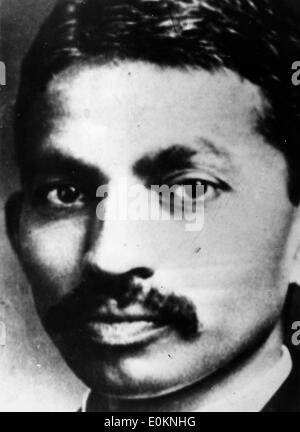 Portrait de Mahatma Gandhi comme un jeune homme Banque D'Images