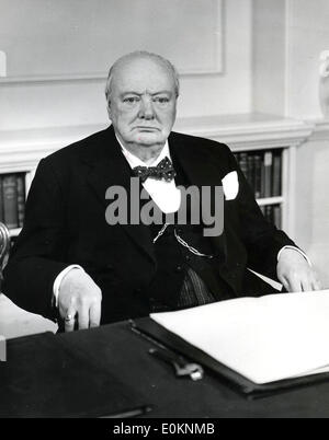 Le premier ministre Sir Winston Churchill Banque D'Images