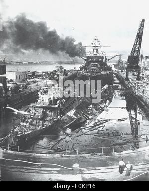 Suite de l'attaque sur Pearl Harbor Banque D'Images