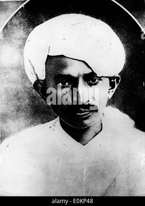 Mahatma Gandhi comme un jeune homme Banque D'Images