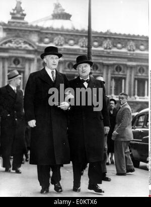 Konrad Adenauer avec Andre Francois-Poncet Banque D'Images